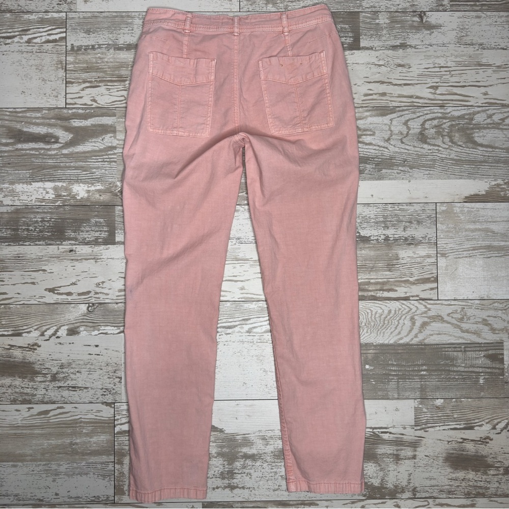 Anthropologie The Wanderer Pink Utility Cargo Pants Size 26 Cotton Linen Blend - Picture 11 of 15